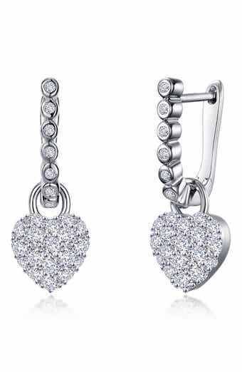 Lafonn Simulated Diamond Heart Huggie Earrings