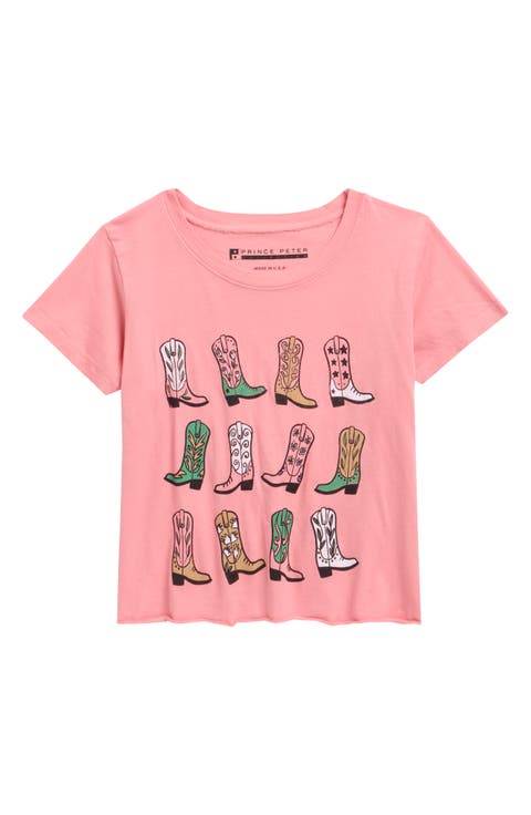Kids' These Boots Cotton Graphic T-Shirt