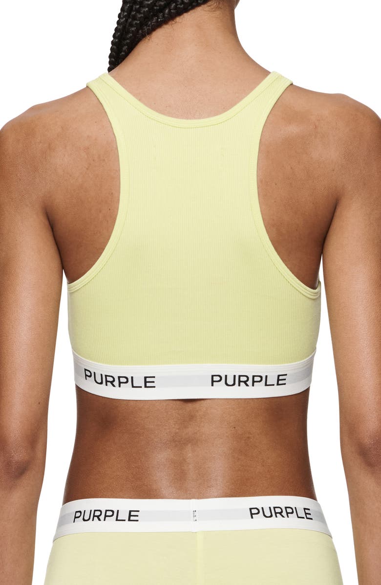 PURPLE BRAND Stretch Cotton Rib Bralette, Alternate, color, 