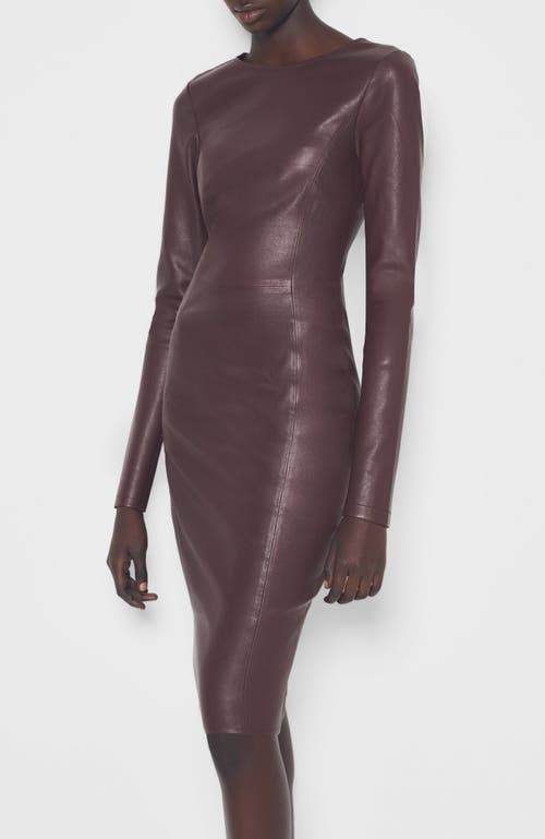 As By Df Mrs. Smith Stretch Leather Knee-length Dress In Brown