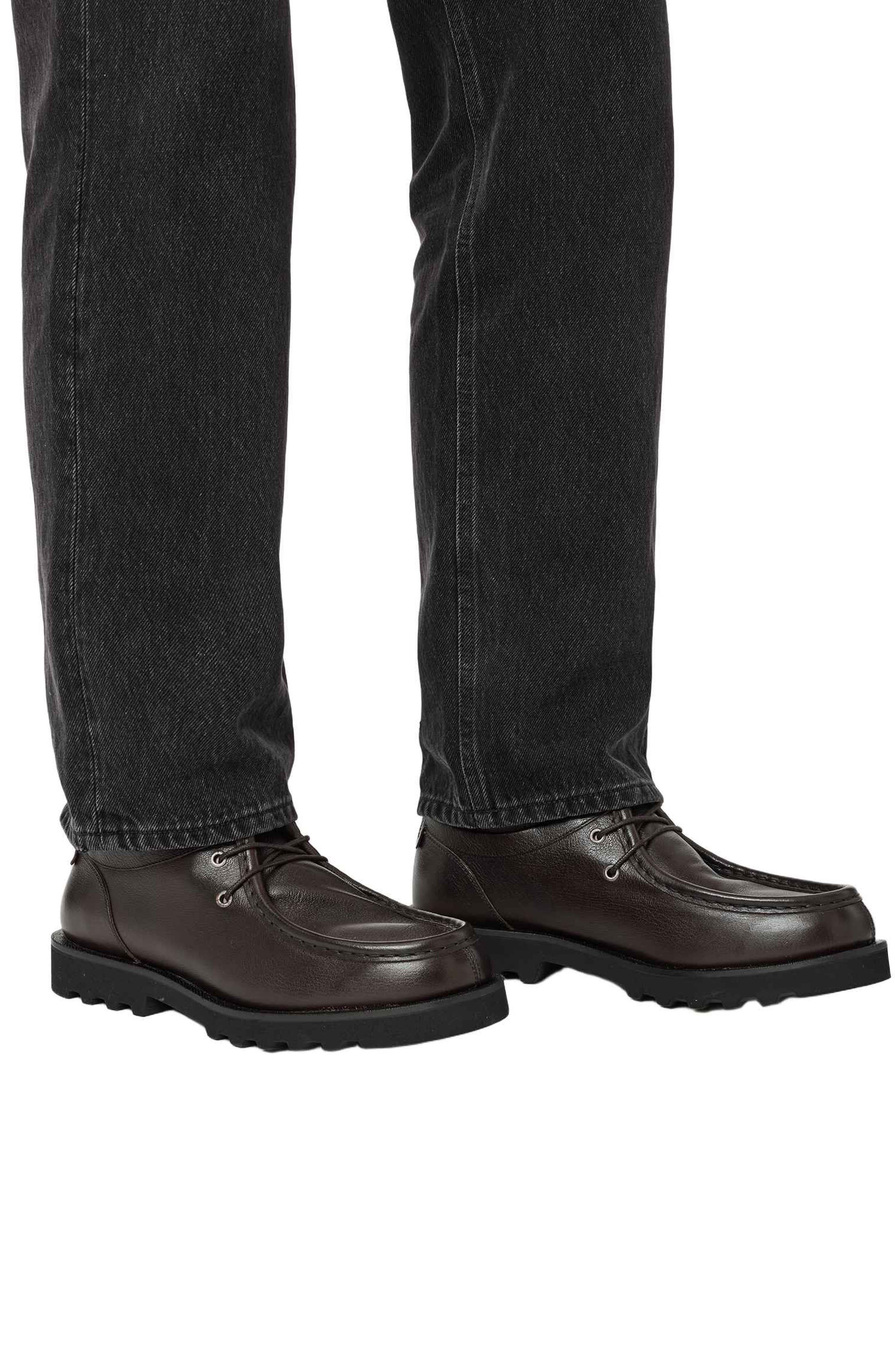 Skiff Apron Toe Shoe, Alternate, color, OXBLOOD RED