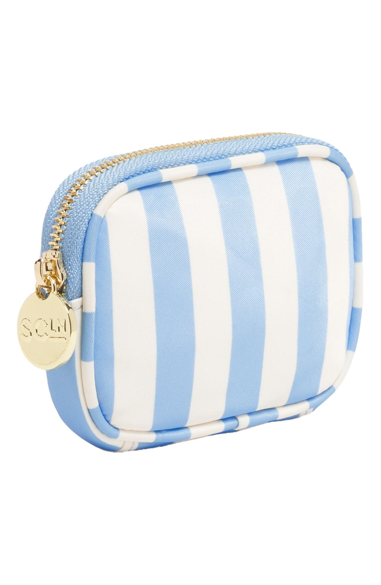 Stoney Clover Lane Micro Stripe Nylon Pouch, Alternate, color, Periwinkle Stripes