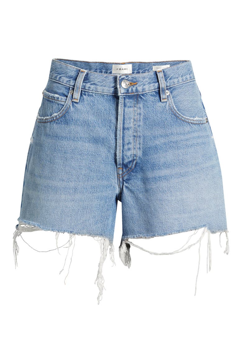 The Long Hang High Waist Denim Cutoff Shorts, Alternate, color, LORETTA