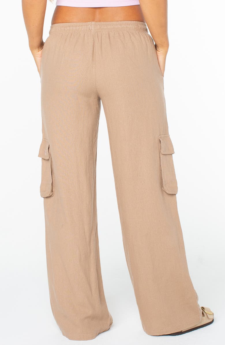Roxy Lagoon Linen Blend Cargo Pants, Alternate, color, 