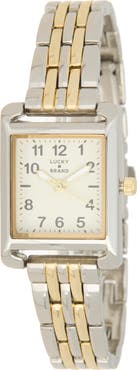 Lucky Brand Rectangular Link Bracelet Watch, 23mm x 32mm