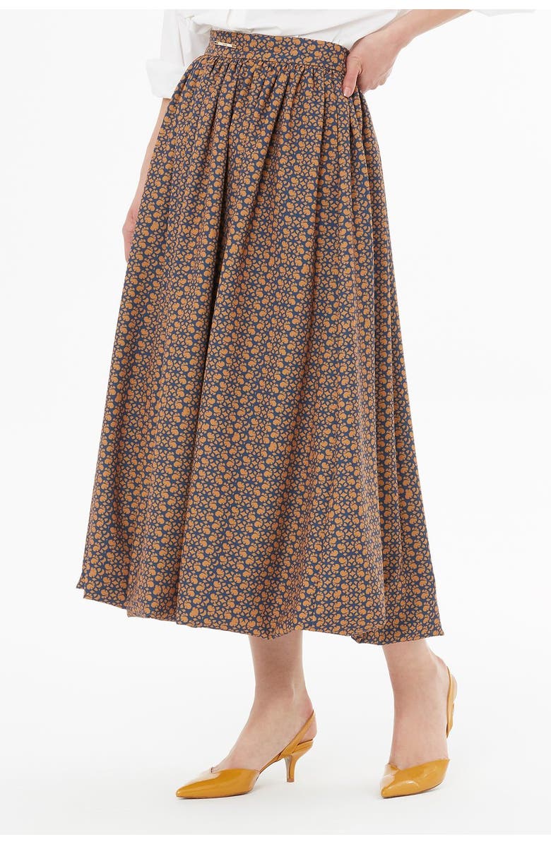 Gizia Balloon Skirt with Logo Pattern, Alternate, color, Multicolor