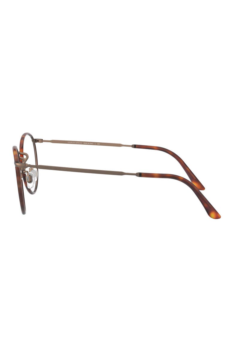 49mm Round Optical Glasses, Alternate, color, HAVANA BRUSHED BRONZE / DEMO L