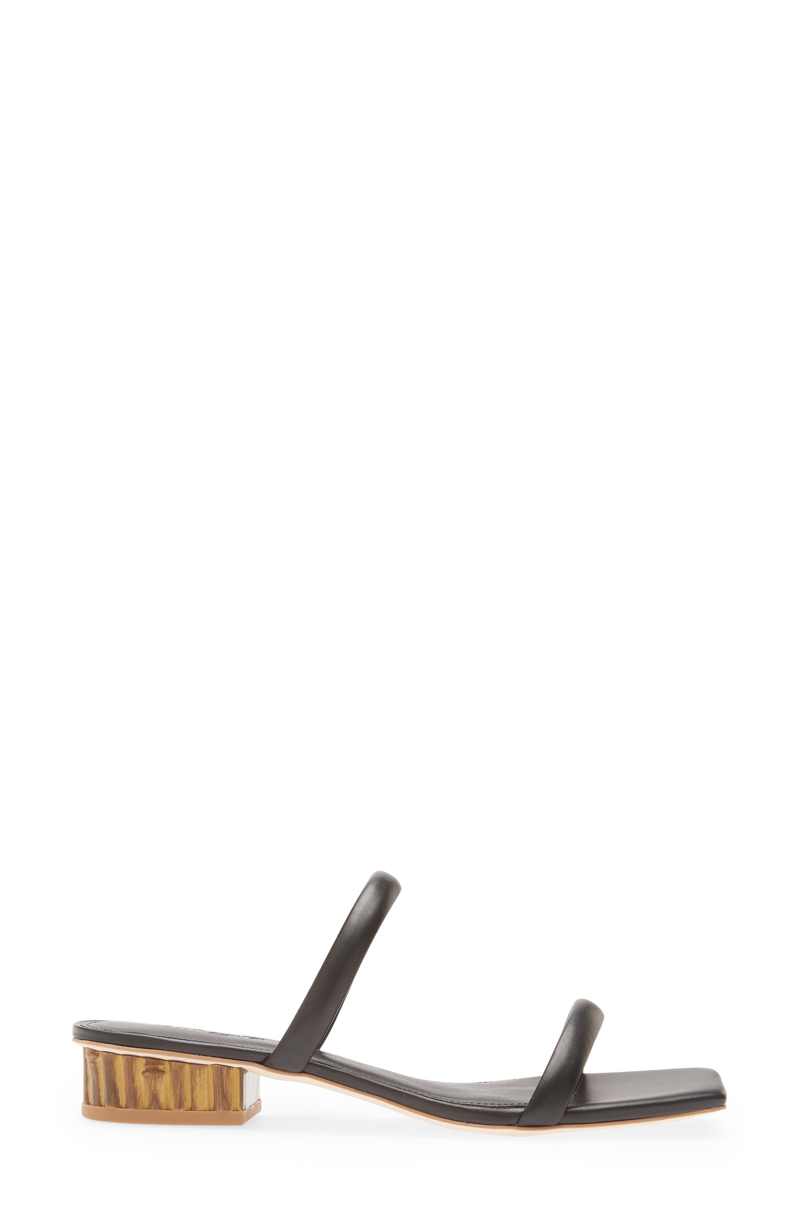 Cult Gaia Liz Square Toe Block Heel Slide Sandal, Alternate, color, 