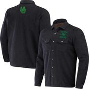 Darius Rucker Collection by Fanatics Men's Darius Rucker Collection by Fanatics Heather Charcoal Oregon Ducks Sherpa-Lined Full-Snap Shacket