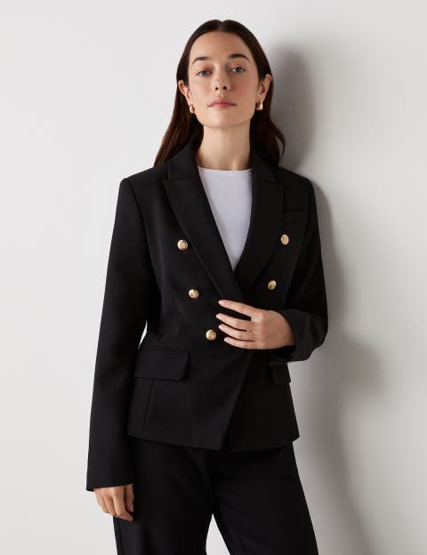 Lydia Long Sleeve Button Detail Blazer