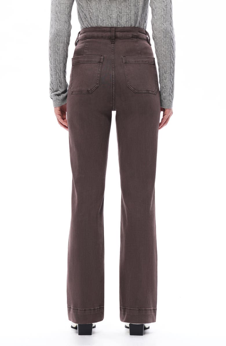 Bayeas High Waist Bootcut Jeans, Alternate, color, Chocolate