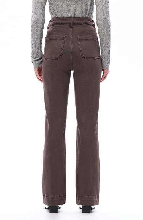 Bayeas High Waist Bootcut Jeans In Brown