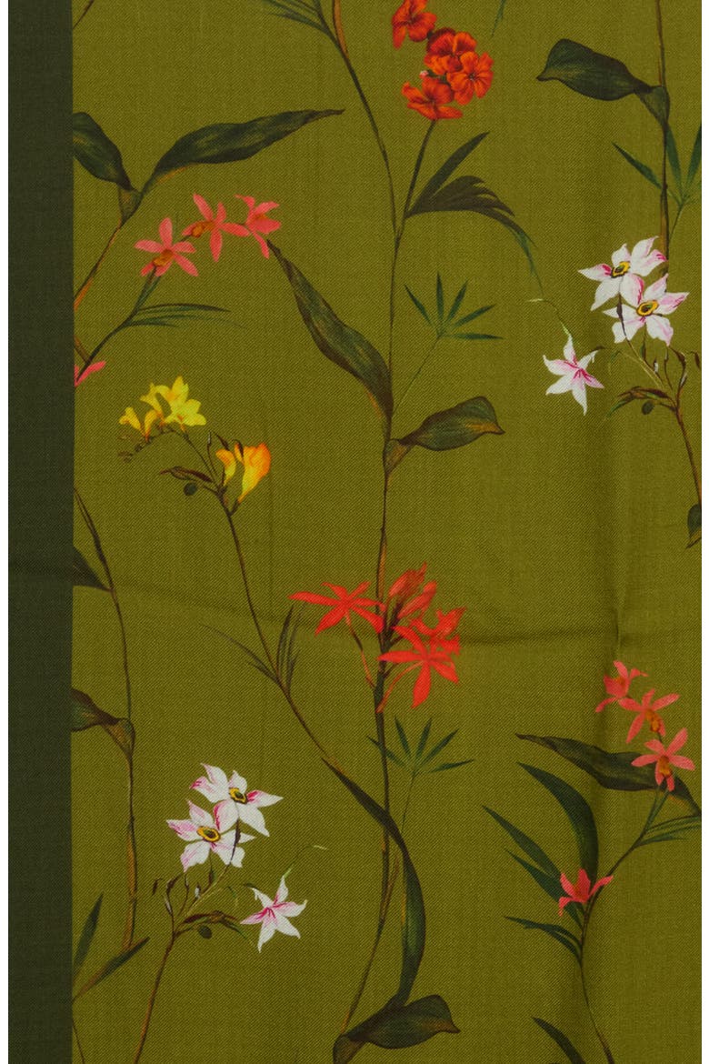 Brushed Silk Scarf, Alternate, color, GREEN