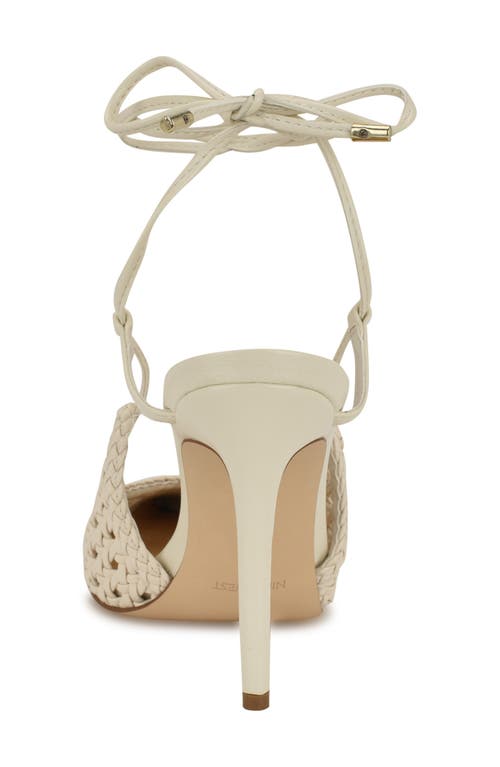 Nine West Fessla Ankle Wrap Pointed Toe Pump In Ivory