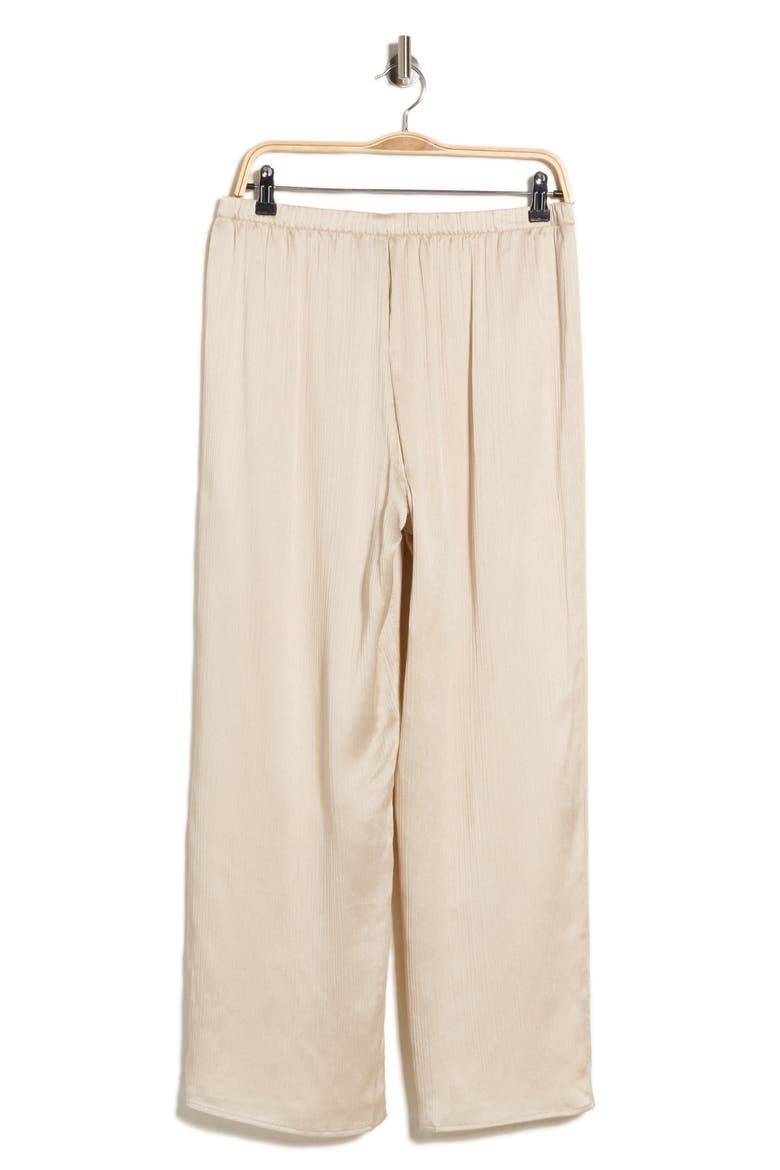 Silk Straight Ankle Pants, Main, color, ALMOND