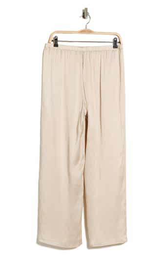 Silk Straight Ankle Pants