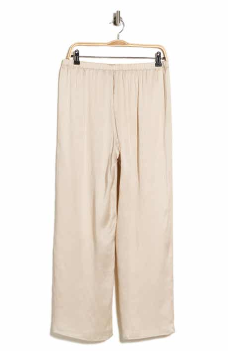 Silk Straight Ankle Pants