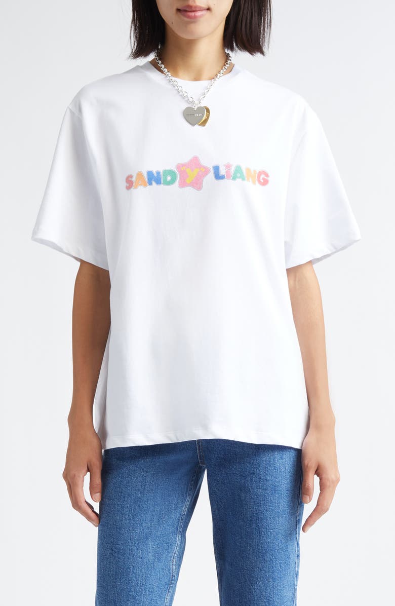 Sandy Liang Toy Graphic T-Shirt, Main, color, White