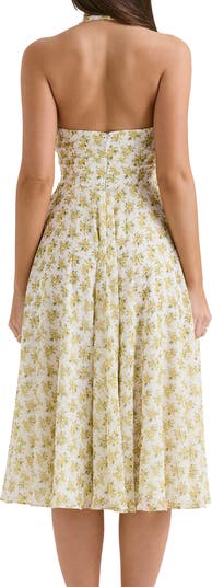 Solada Floral Halter Midi Sundress