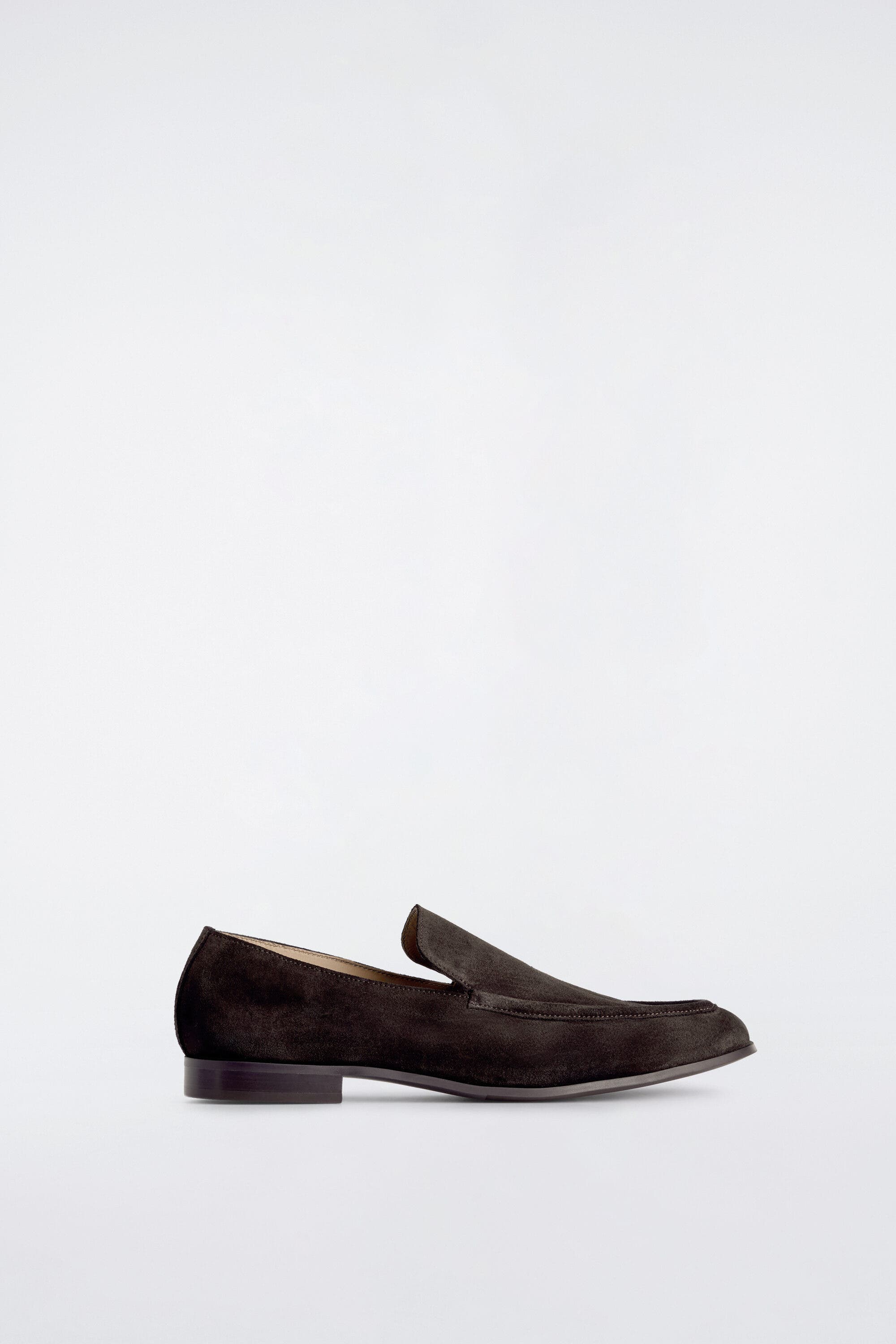 COS Split Suede Loafers, Main, color, Brown