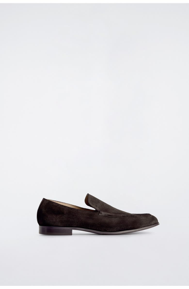 COS Split Suede Loafers, Main, color, Brown