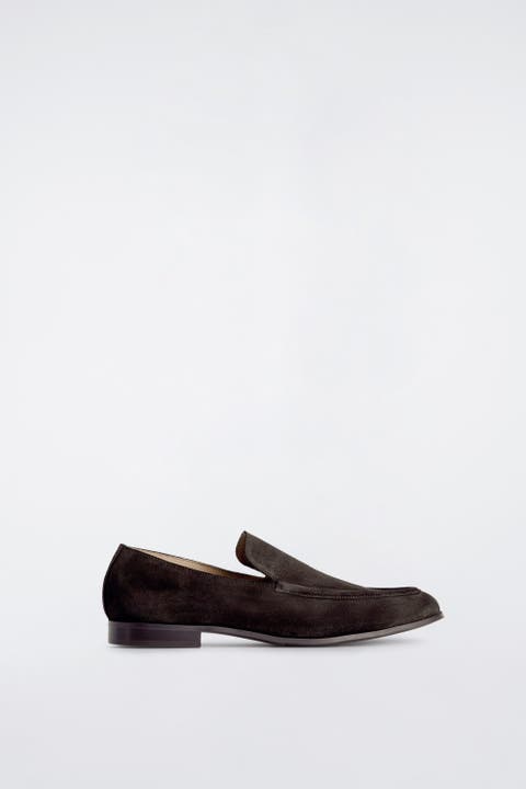 Split Suede Loafers