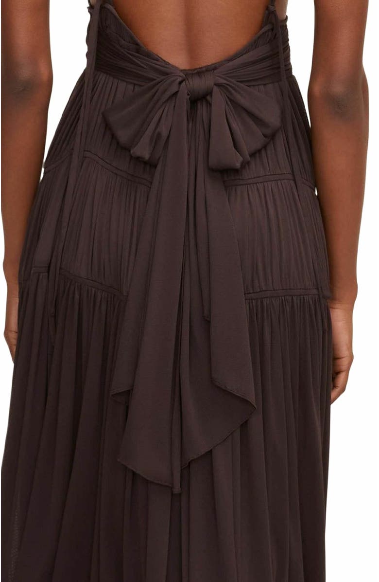 Rebecca Taylor Ruched Mesh Maxi Dress, Alternate, color,