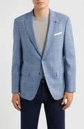 BOSS Hutson Slim Fit Plaid Wool Blend Sport Coat