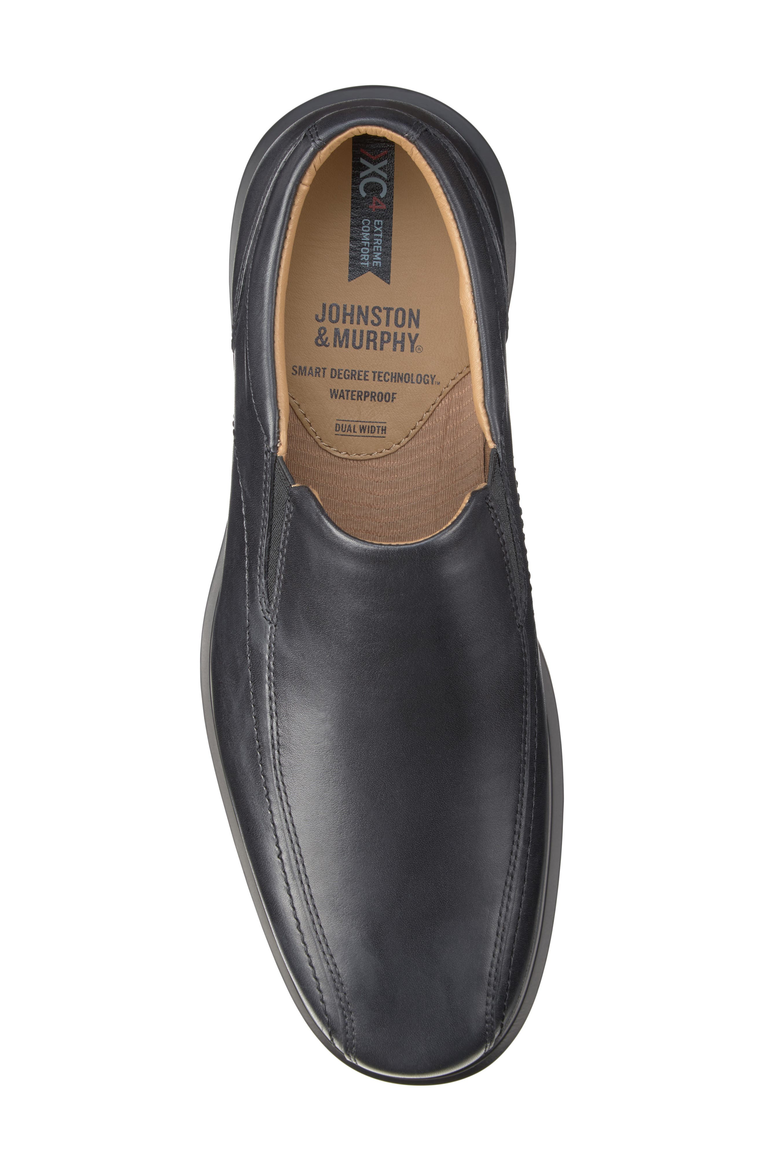 Johnston & Murphy XC4<sup>®</sup> Stanton 2.0 Runoff Venetian Loafer, Alternate, color, Black Waterproof Full Grain