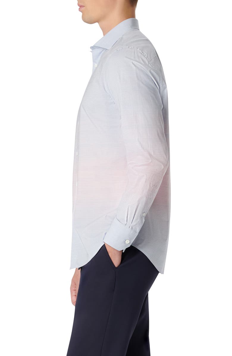 Bugatchi Axel Shaped Fit Woven Button-Up Shirt, Alternate, color, Periwinkle