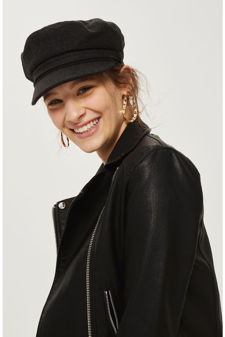 Daze Faux Leather Biker Jacket, Alternate, color, BLACK