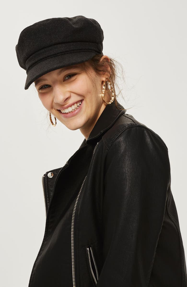 Topshop Daze Faux Leather Biker Jacket, Alternate, color, 