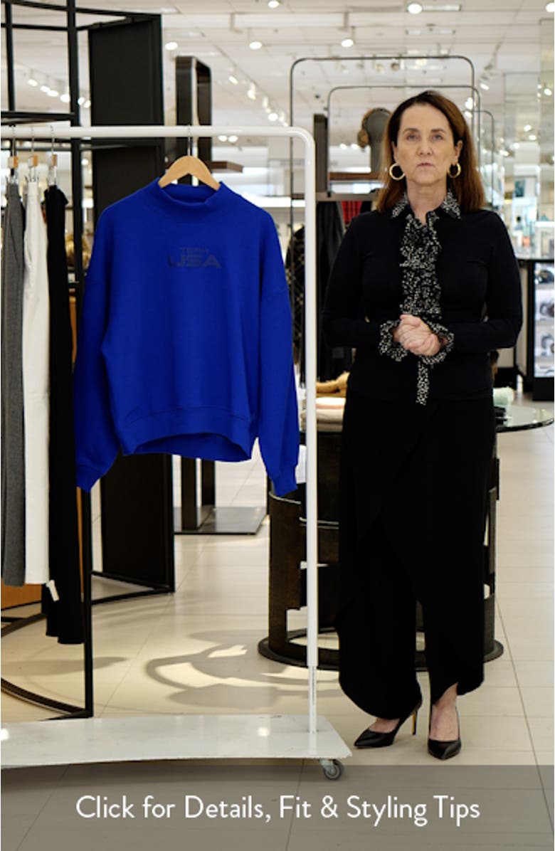 Team USA Fleece Mock Neck Sweatshirt, sales video thumbnail