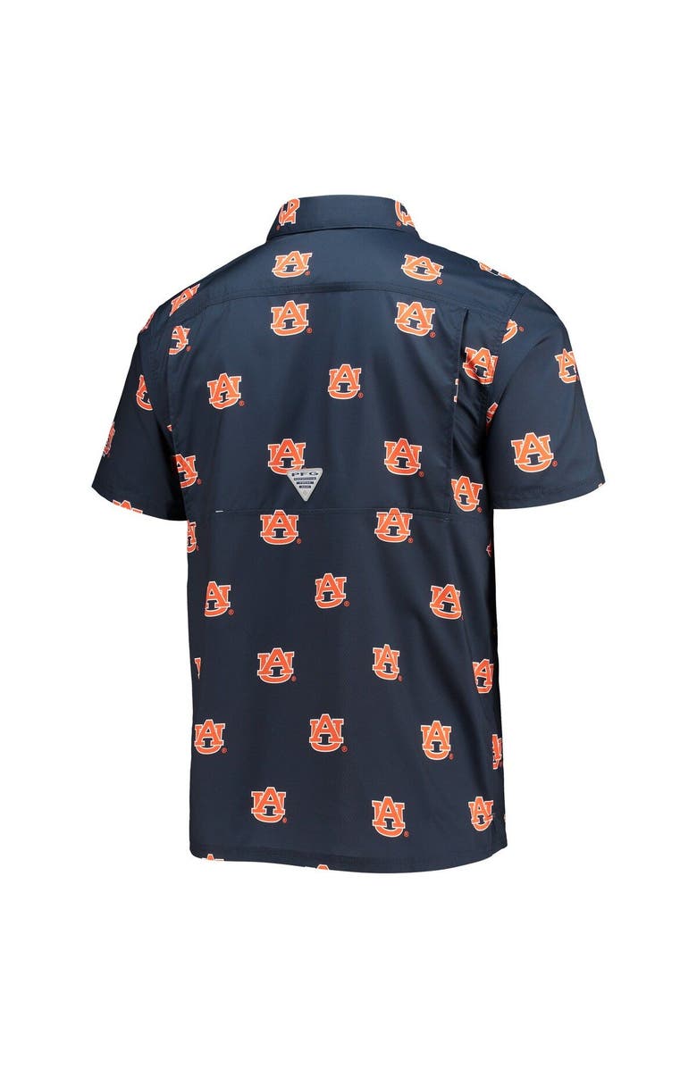 Columbia Men's Columbia Navy Auburn Tigers Super Slack Tide Omni-Shade Button-Up Shirt, Alternate, color, Navy