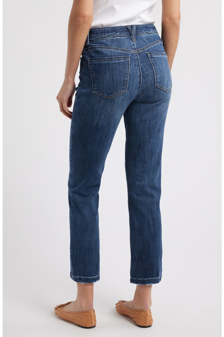 Logan High Waist Ankle Slim Straight Leg Jeans, Alternate, color, BLUE ARTISANAL