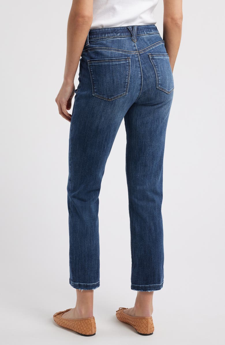 Wit & Wisdom Logan 'Ab'Solution High Waist Ankle Slim Straight Leg Jeans, Alternate, color, Blue Artisanal