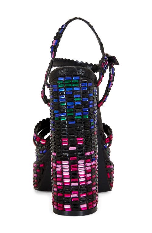 Azalea Wang Birchsequin Ankle Strap Platform Sandal In Multi