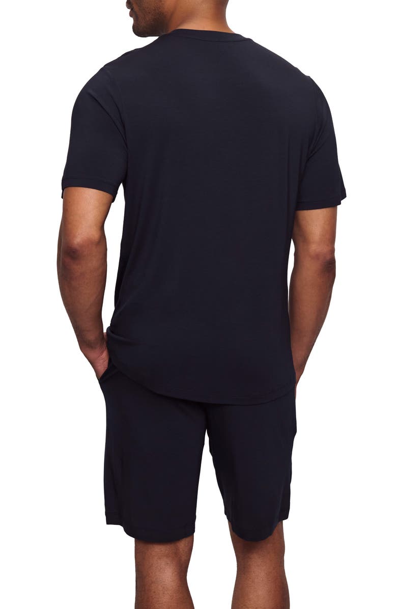 Eberjey Henry Stretch Tencel<sup>®</sup> Modal Short Pajamas, Alternate, color, Black