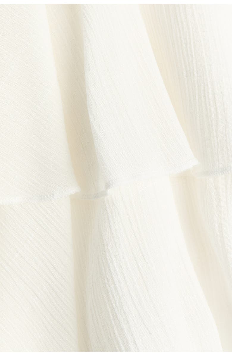 H&M Flounced One-shoulder Dress, Alternate, color, Cream