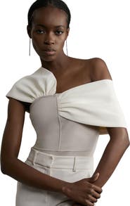 Karen Millen Figure Form Asymmetric Knit Top