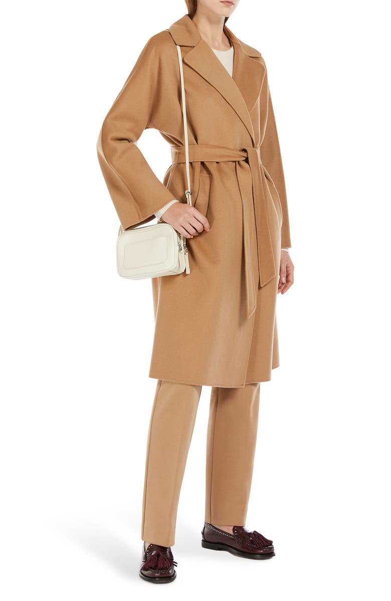Weekend Max Mara Civada Stretch Wool Wrap Coat, Alternate, color, 