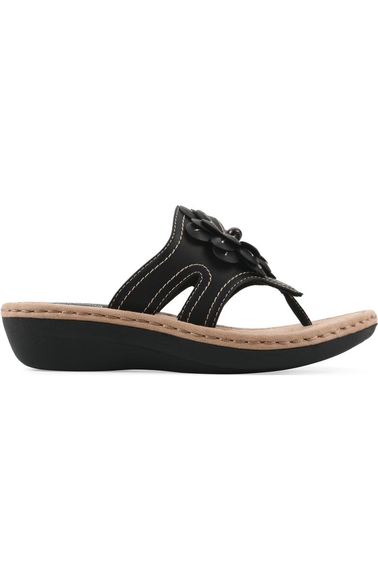 CLIFFS BY WHITE MOUNTAIN Cashlyn Floral Mini Wedge Sandal - Wide Width Available, Alternate, color,