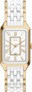 Fossil Raquel White Ceramic Bracelet Watch, 26mm