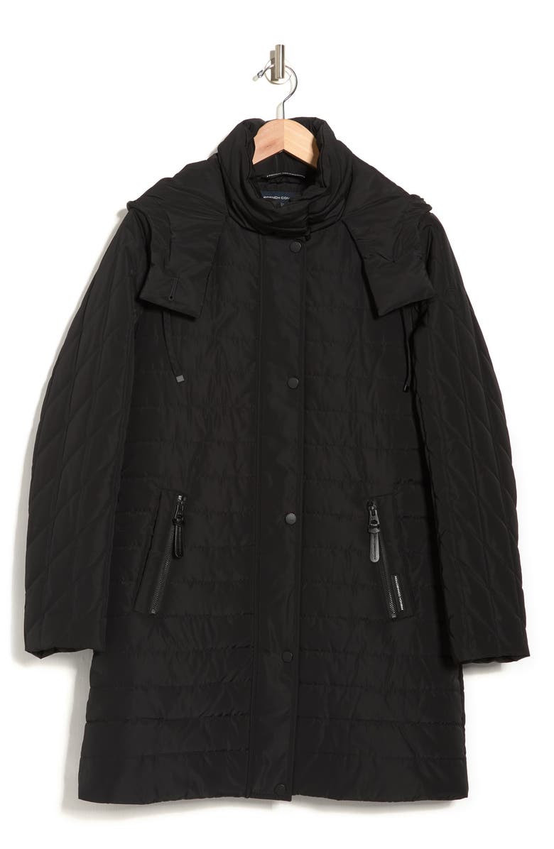 French Connection Quilted Barn Hooded Puffer Jacket, Alternate, color, 
