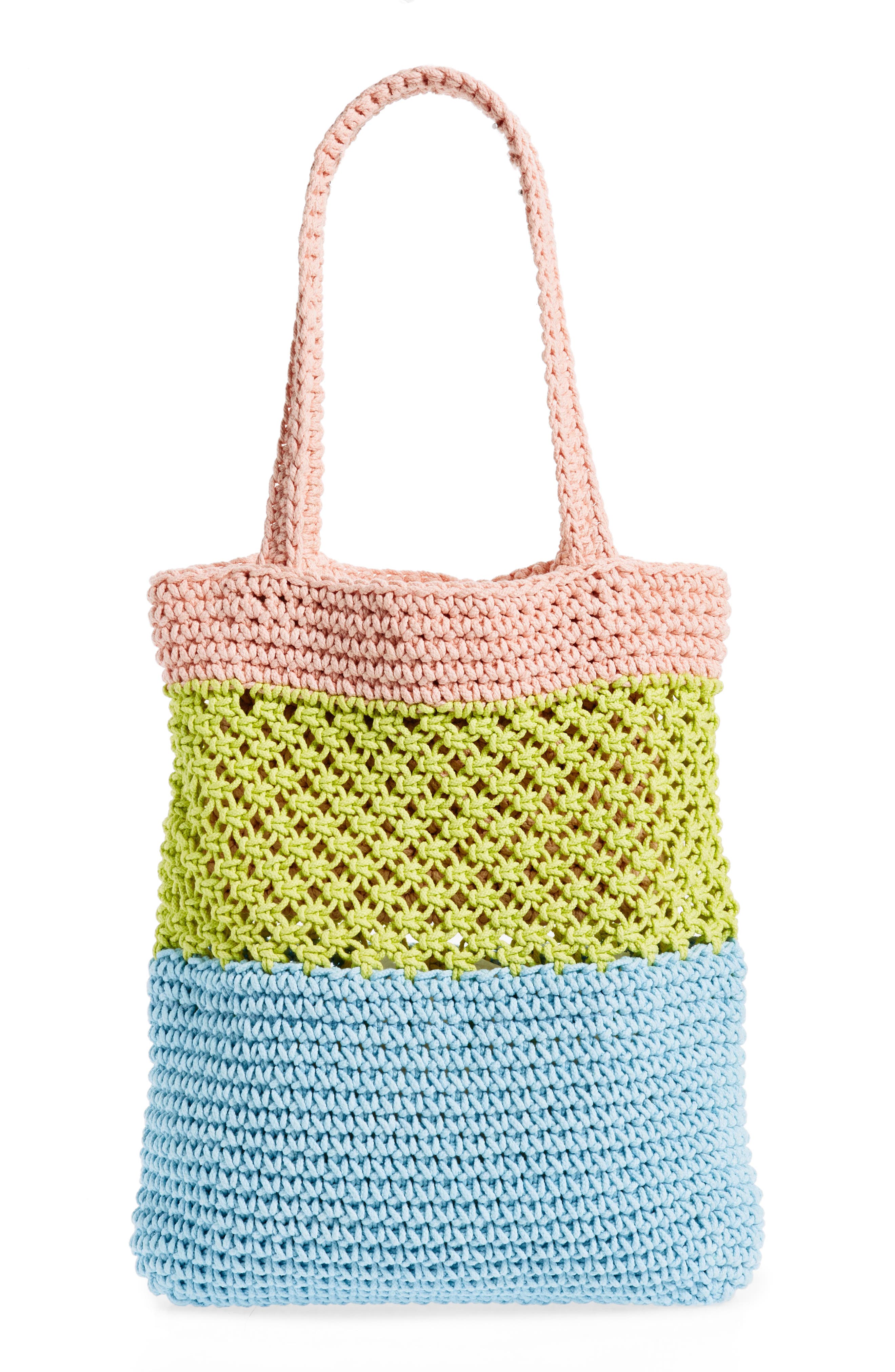 Lele Sadoughi Crochet Tote Bag, Alternate, color, 