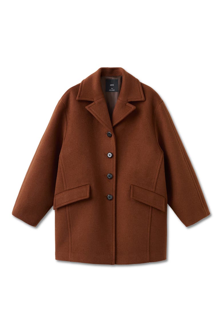 Wool Blend Coat, Alternate, color, MEDIUM BROWN