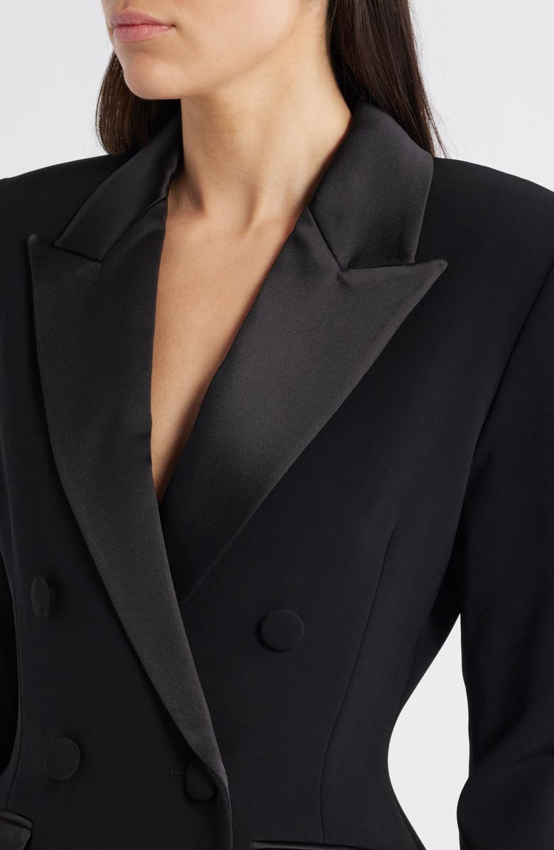 NADINE MERABI Monica Tuxedo Jacket, Alternate, color, Black