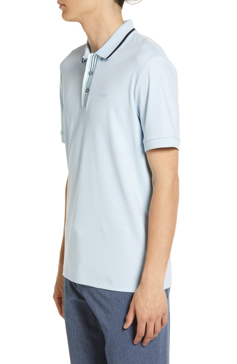 BOSS Parlay Cotton Polo, Alternate, color, Light/ Pastel Blue