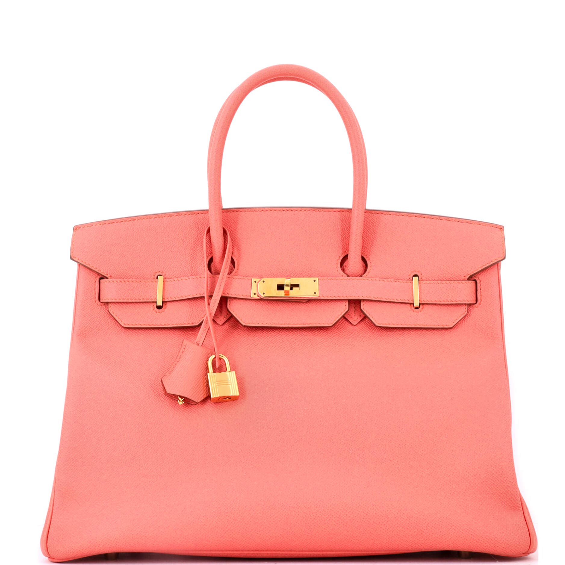 Birkin Handbag Pink Epsom with Gold Hardware 35, Main, color, Red