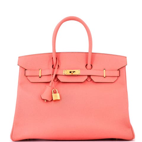 Birkin Handbag Pink Epsom with Gold Hardware 35